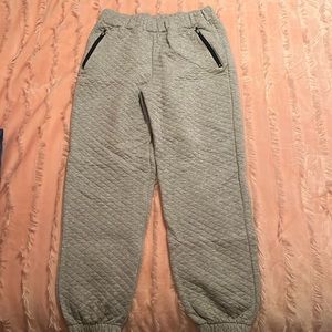 Quilted ankle joggers